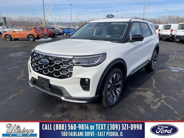 Star White Metallic Tri-Coat 2026 Ford Explorer Platinum AWD SUV / Crossover All-Wheel Drive Automatic