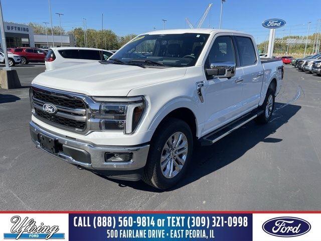 Star White Metallic Tri-Coat 2025 Ford F-150 Lariat SuperCrew 4WD Pickup Truck Four-Wheel Drive Automatic