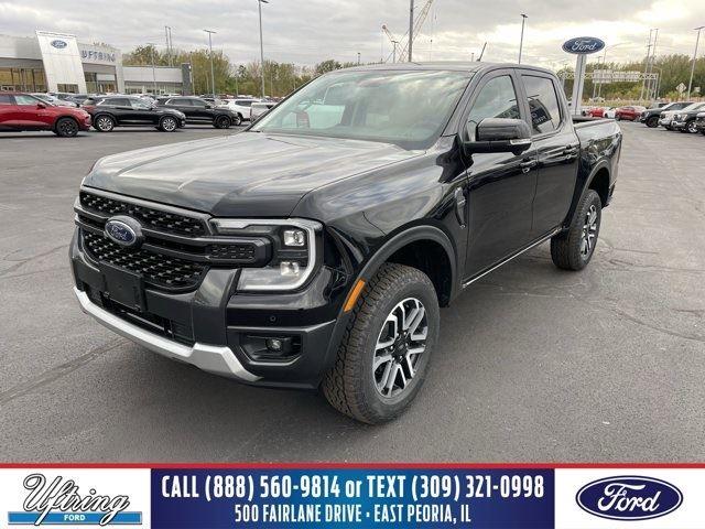 Shadow Black 2025 Ford Ranger Lariat SuperCrew 4WD Pickup Truck Four-Wheel Drive Automatic