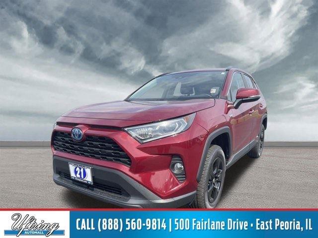 Red (Ruby Flare Pearl) 2021 Toyota RAV4 Hybrid XLE AWD SUV / Crossover All-Wheel Drive Continuously Variable Transmission