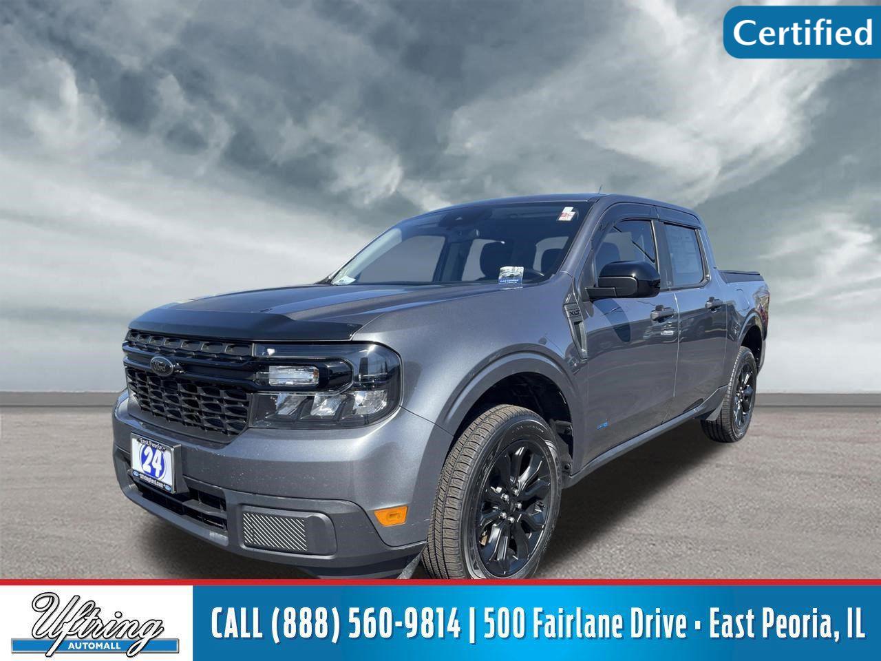 Carbonized Gray Metallic 2024 Ford Maverick XLT SuperCrew AWD Pickup Truck All-Wheel Drive 8-Speed Automatic