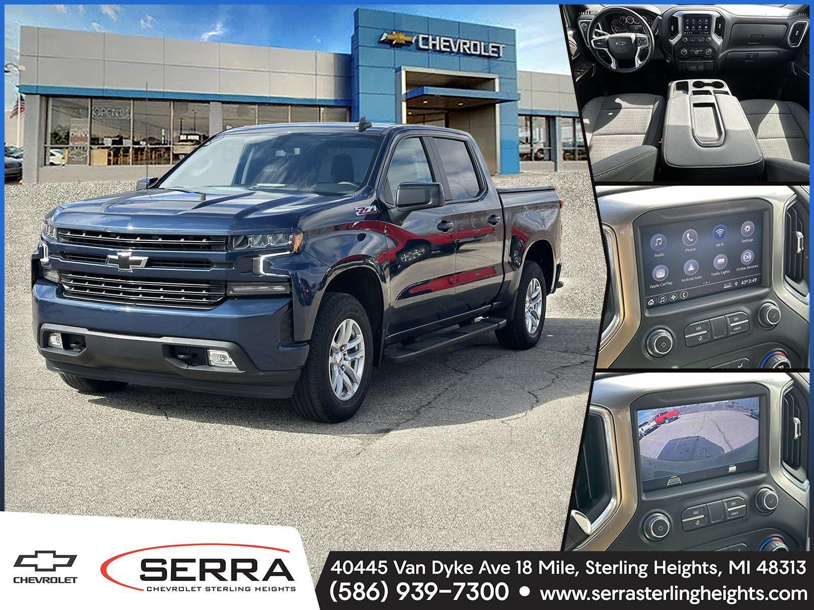 Northsky Blue Metallic 2021 Chevrolet Silverado 1500 RST Crew Cab 4WD Pickup Truck Four-Wheel Drive 8-Speed Automatic