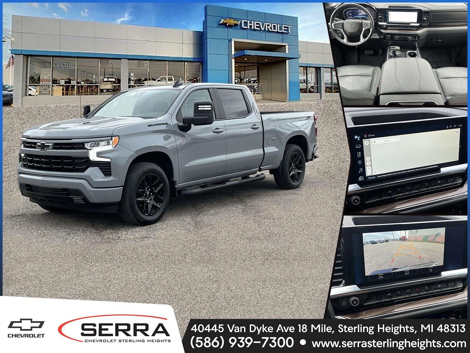 Slate Gray Metallic 2024 Chevrolet Silverado 1500 RST Crew Cab 4WD Pickup Truck Four-Wheel Drive Automatic