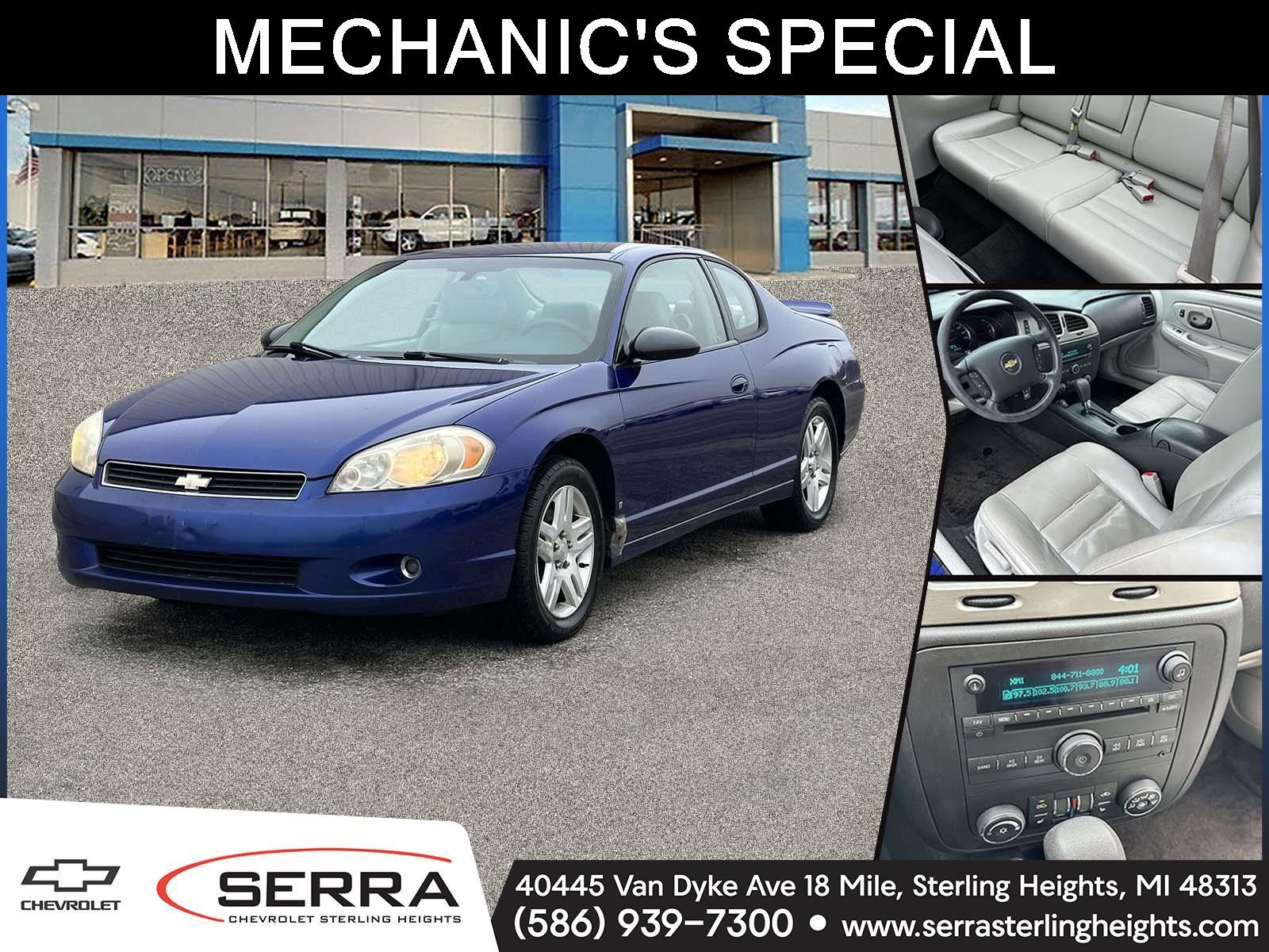 Laser Blue Metallic 2006 Chevrolet Monte Carlo LTZ FWD Coupe Front-Wheel Drive 4-Speed Automatic Overdrive