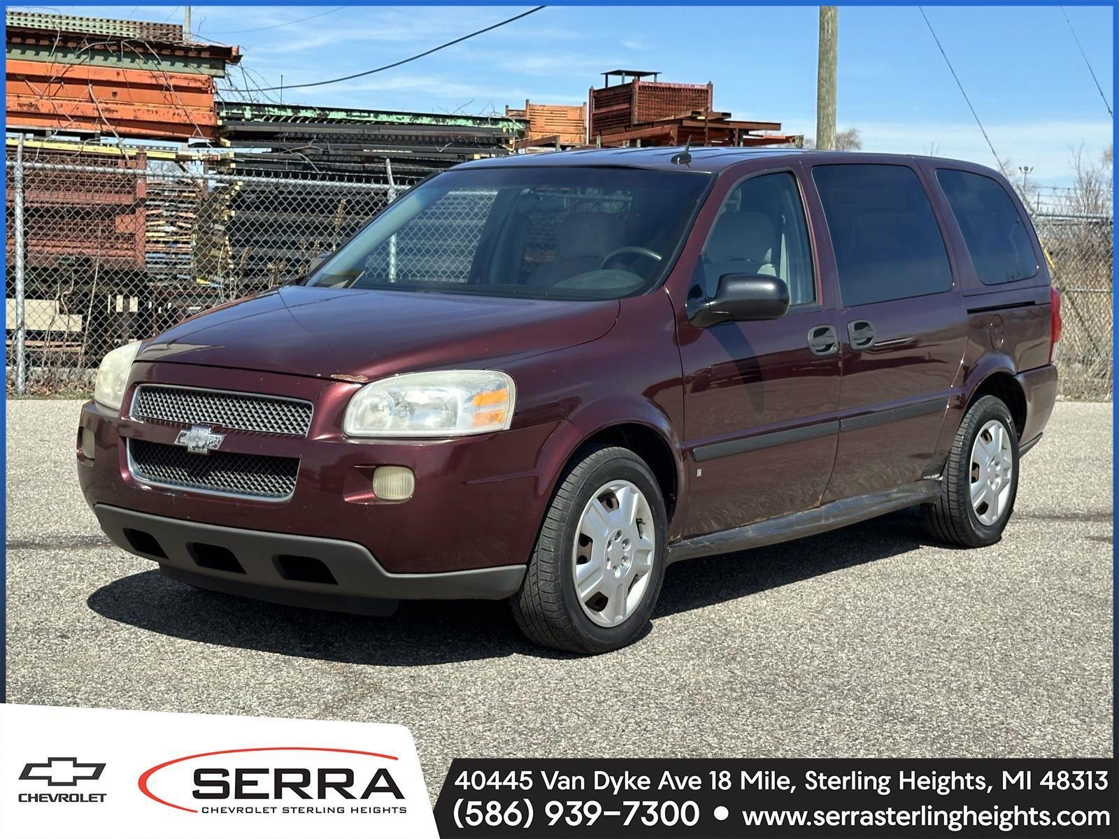 Bordeaux Red Metallic 2007 Chevrolet Uplander LS Extended FWD Minivan Front-Wheel Drive 4-Speed Automatic Overdrive
