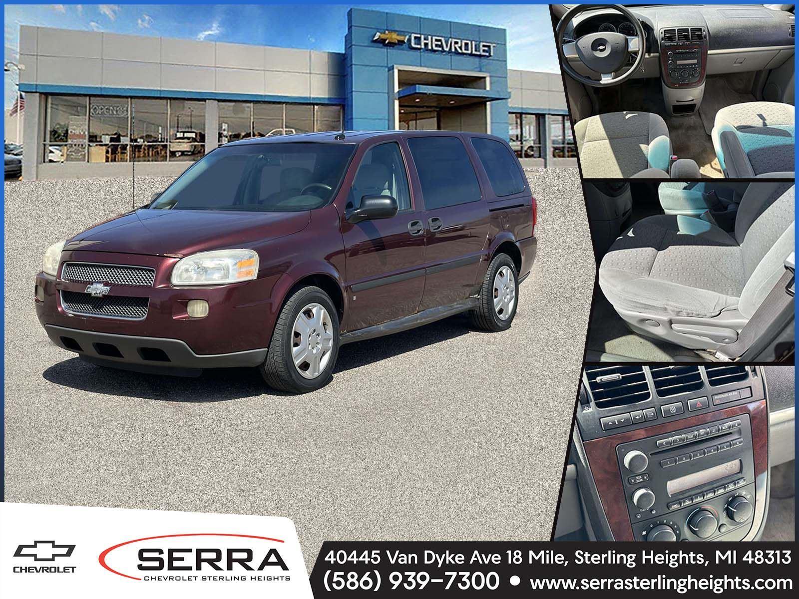 Bordeaux Red Metallic 2007 Chevrolet Uplander LS Extended FWD Minivan Front-Wheel Drive 4-Speed Automatic Overdrive