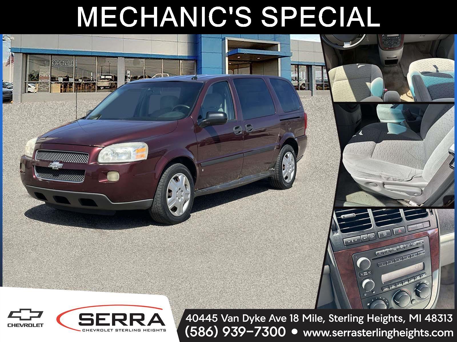 Bordeaux Red Metallic 2007 Chevrolet Uplander LS Extended FWD Minivan Front-Wheel Drive 4-Speed Automatic Overdrive