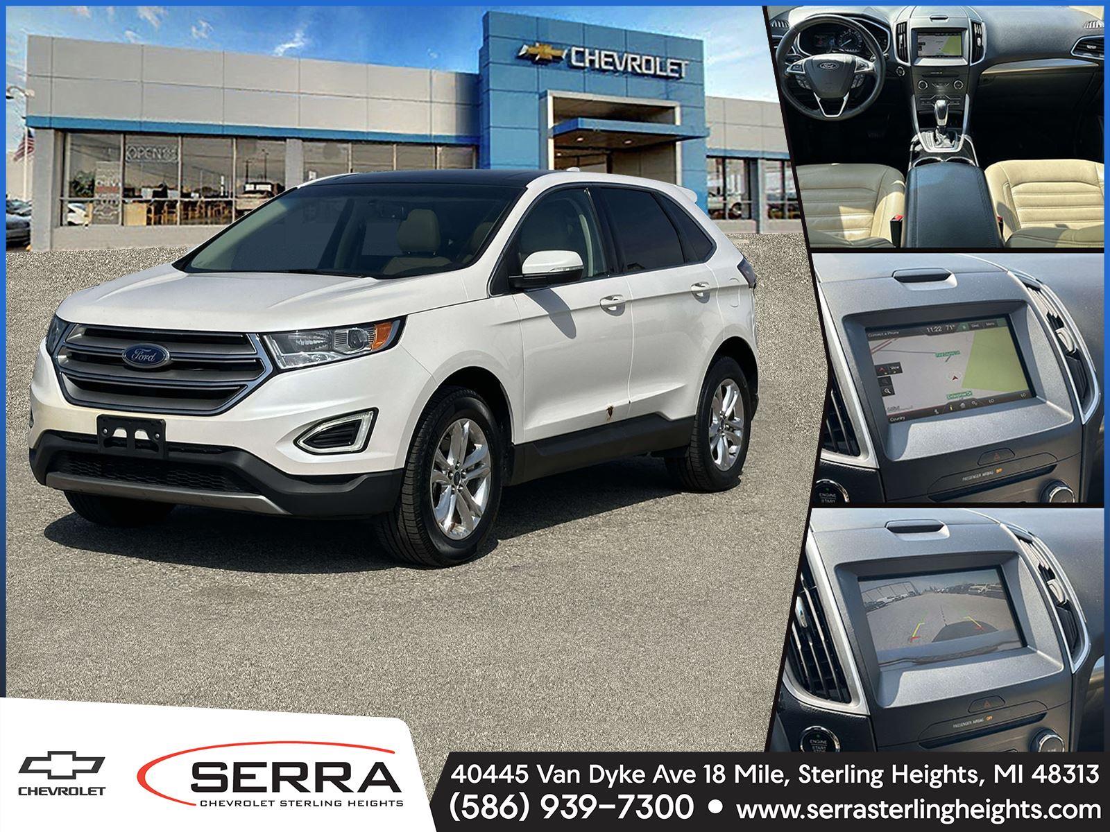White Platinum Metallic Tri-Coat 2015 Ford Edge SEL AWD SUV / Crossover All-Wheel Drive 6-Speed Automatic