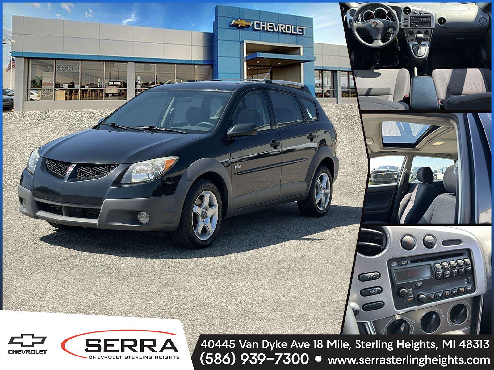 Abyss Black 2003 Pontiac Vibe Base Hatchback Front-Wheel Drive 4-Speed Automatic Overdrive