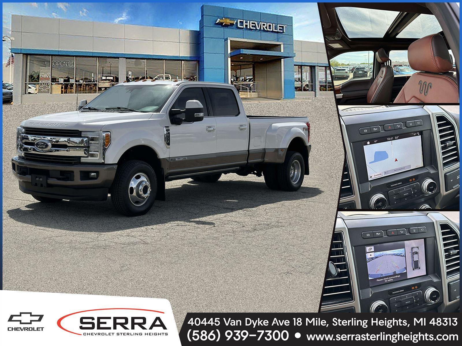 White Platinum Metallic Tri-Coat 2019 Ford F-350 Super Duty King Ranch Crew Cab LB DRW 4WD Pickup Truck Four-Wheel Drive 6-Speed Automatic