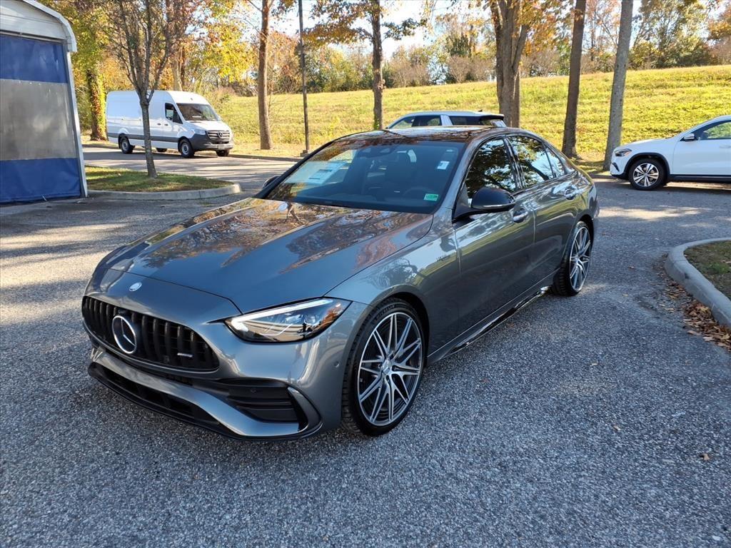 Gray (Selenite Grey Metallic) 2026 Mercedes-Benz C-Class AMG C 43 4MATIC Sedan All-Wheel Drive Automatic
