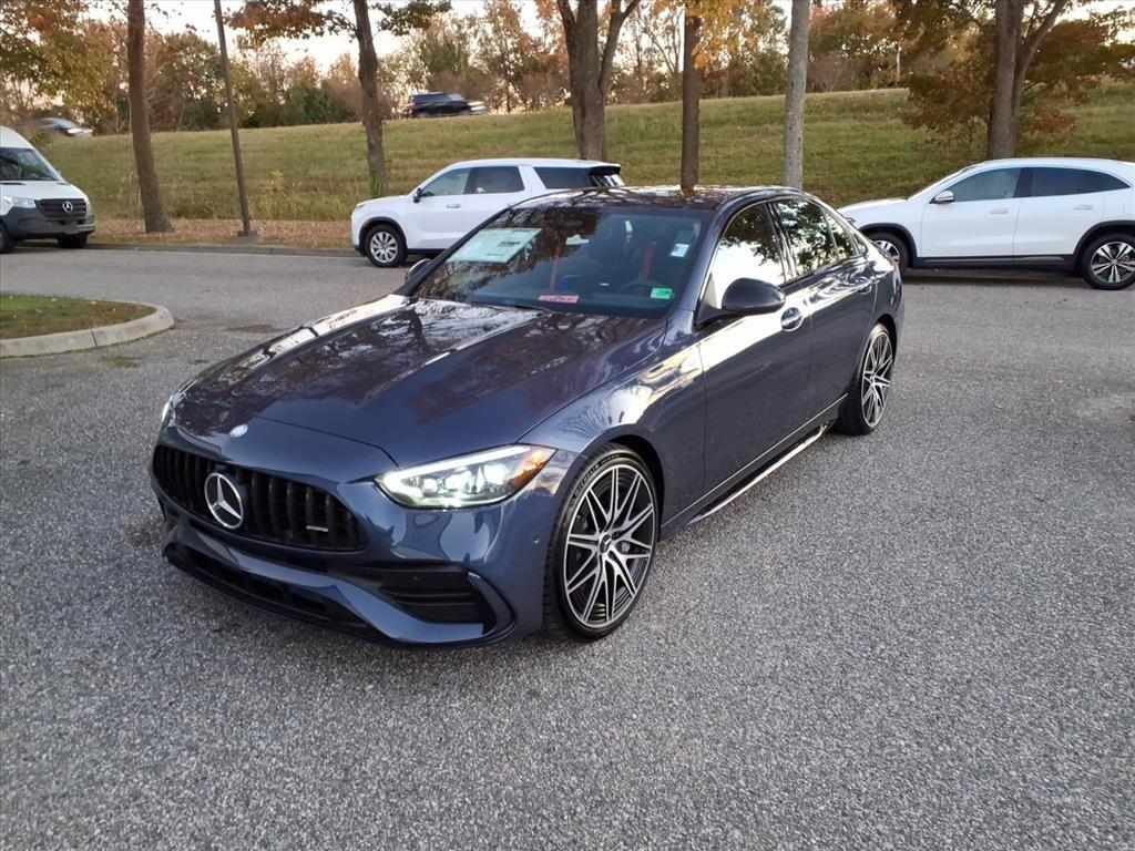 Twilight Blue Metallic 2026 Mercedes-Benz C-Class AMG C 43 4MATIC Sedan All-Wheel Drive Automatic