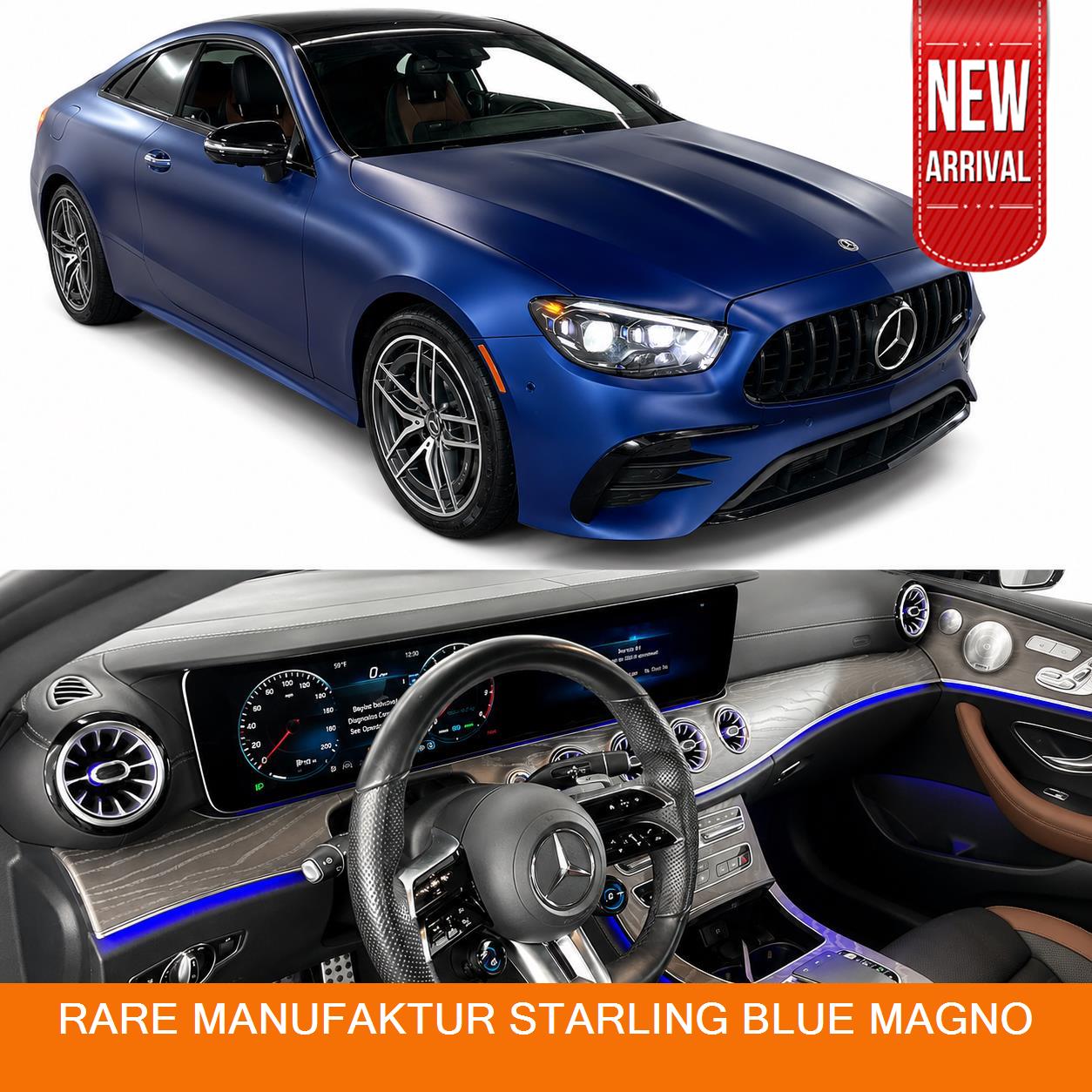 MANUFAKTUR Starling Blue Magno 2022 Mercedes-Benz E-Class AMG E 53 Coupe 4MATIC Coupe All-Wheel Drive Automatic
