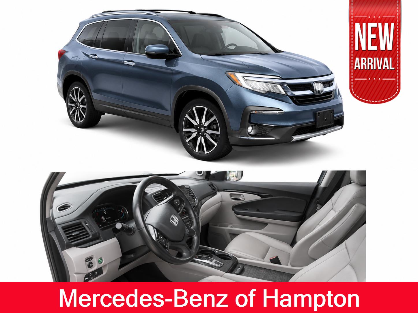 Gray (Steel Sapphire Metallic) 2019 Honda Pilot Touring AWD with Rear Captain's Chairs SUV / Crossover All-Wheel Drive Automatic