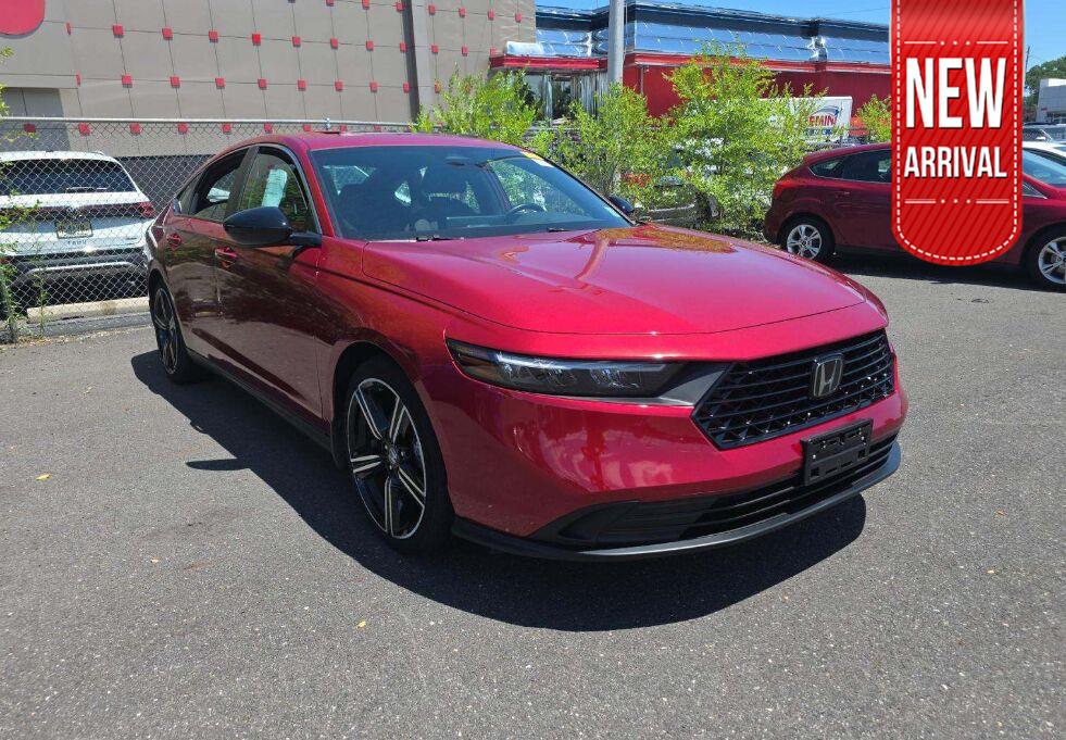 Radiant Red Metallic 2023 Honda Accord Hybrid Sedan Front-Wheel Drive Continuously Variable Transmission