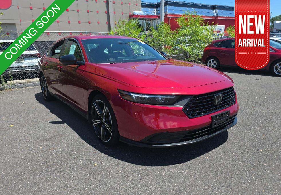 Radiant Red Metallic 2023 Honda Accord Hybrid Sedan Front-Wheel Drive Continuously Variable Transmission