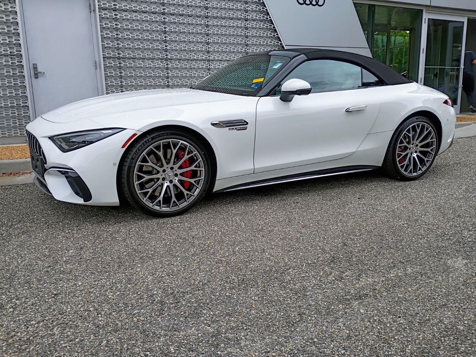 MANUFAKTUR Moonlight White Metallic 2022 Mercedes-Benz SL-Class Convertible All-Wheel Drive Automatic
