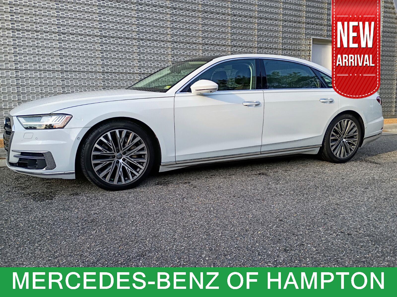 Glacier White Metallic 2019 Audi A8 Sedan All-Wheel Drive Automatic
