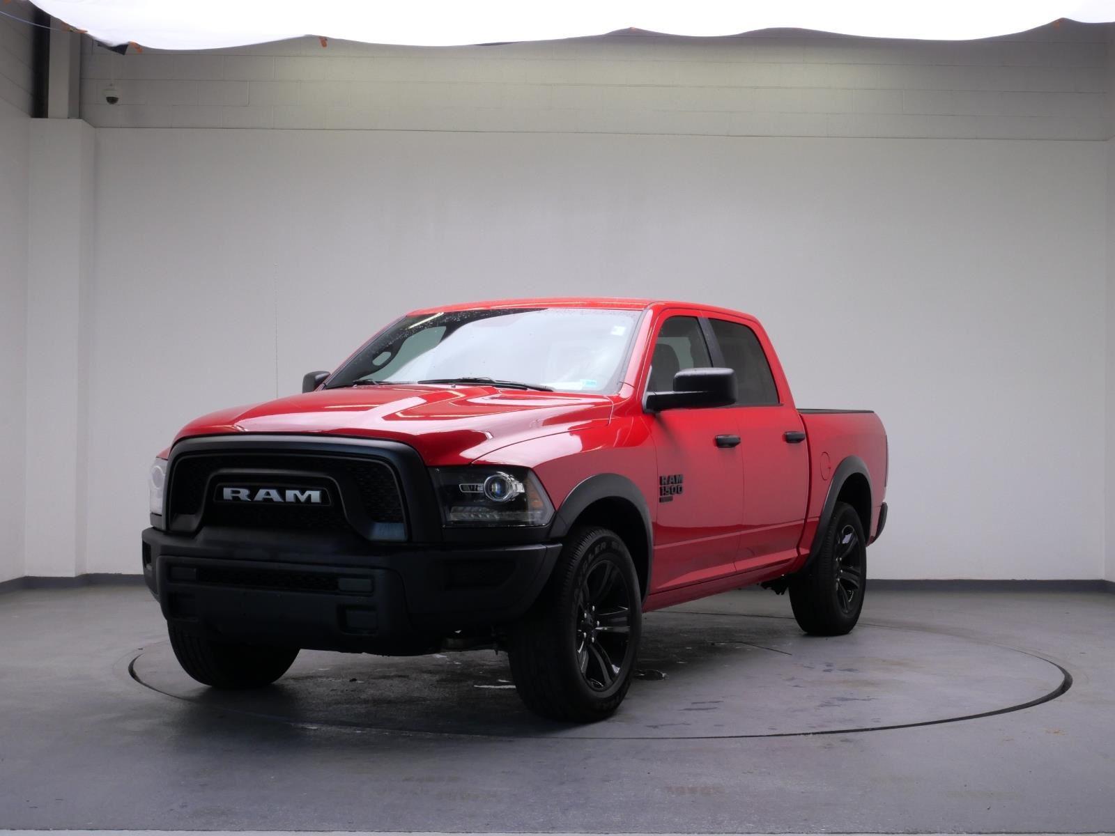 Flame Red Clearcoat 2024 RAM 1500 Classic Warlock Crew Cab 4WD Pickup Truck Four-Wheel Drive 8-Speed Automatic
