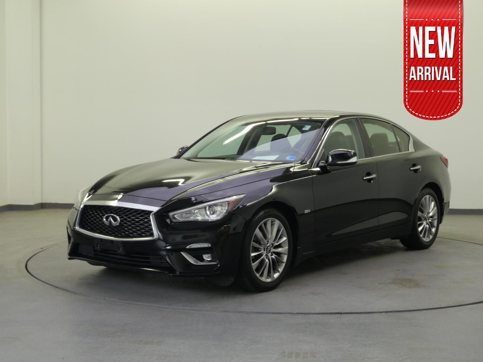 Black Obsidian 2019 INFINITI Q50 3.0t Luxe AWD Sedan All-Wheel Drive Automatic