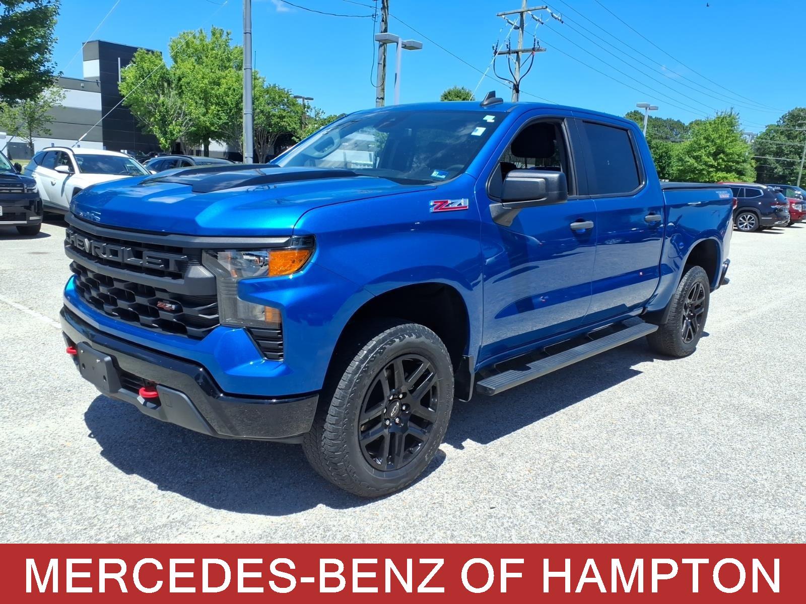 Glacier Blue Metallic 2022 Chevrolet Silverado 1500 Pickup Truck Four-Wheel Drive Automatic