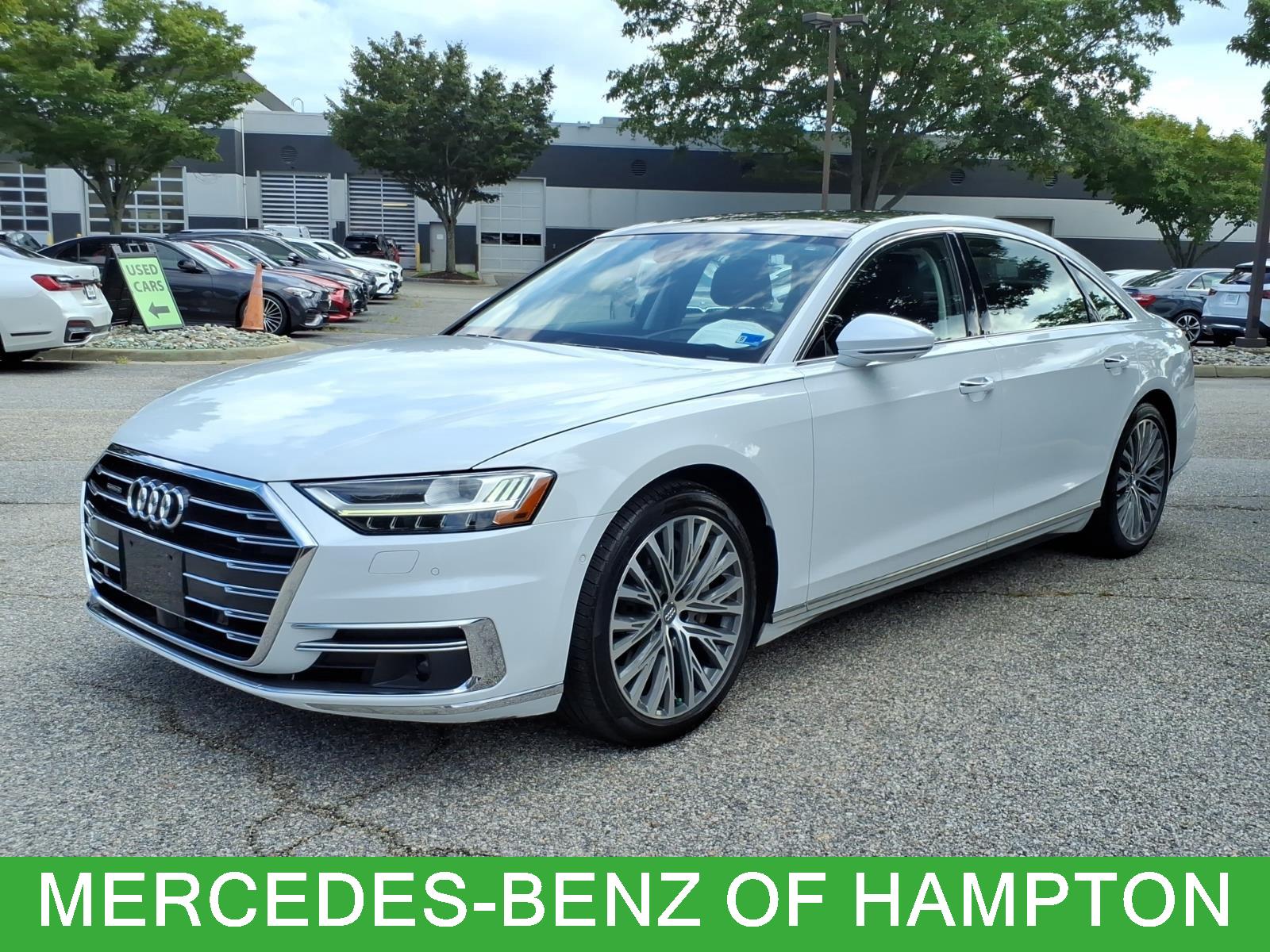 Glacier White Metallic 2019 Audi A8 Sedan All-Wheel Drive Automatic