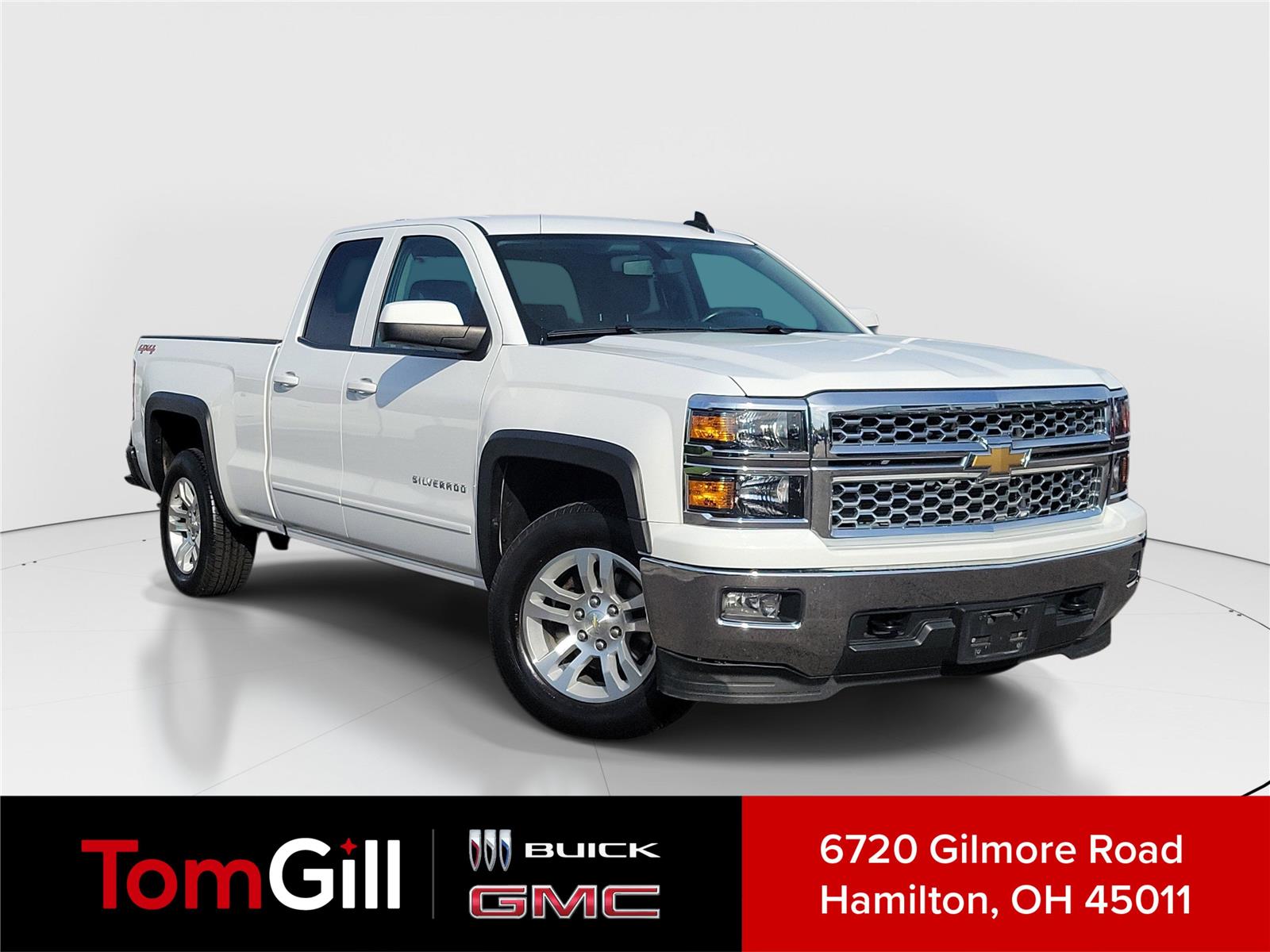 Summit White 2015 Chevrolet Silverado 1500 LT Double Cab 4WD Pickup Truck Four-Wheel Drive 6-Speed Automatic