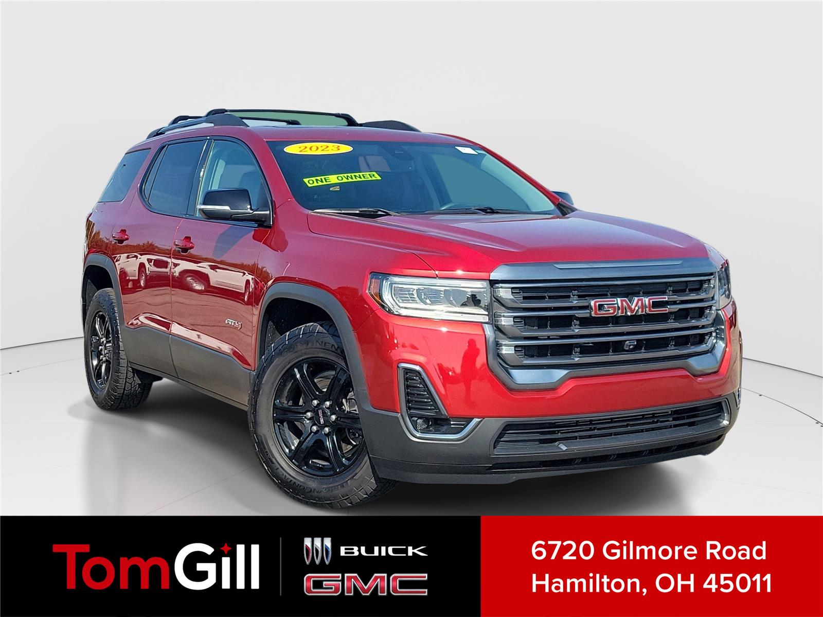 Volcanic Red Tintcoat 2023 GMC Acadia AT4 AWD SUV / Crossover Four-Wheel Drive 9-Speed Automatic