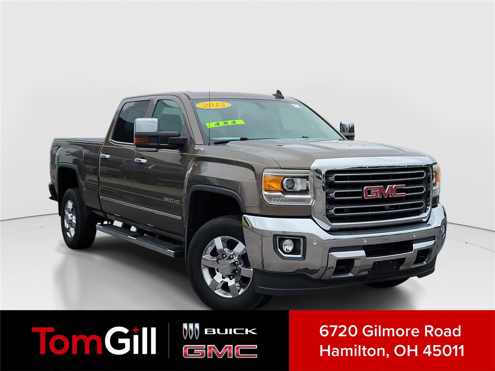 Bronze Alloy Metallic 2015 GMC Sierra 2500HD SLT Crew Cab SB 4WD Pickup Truck Four-Wheel Drive 6-Speed Automatic