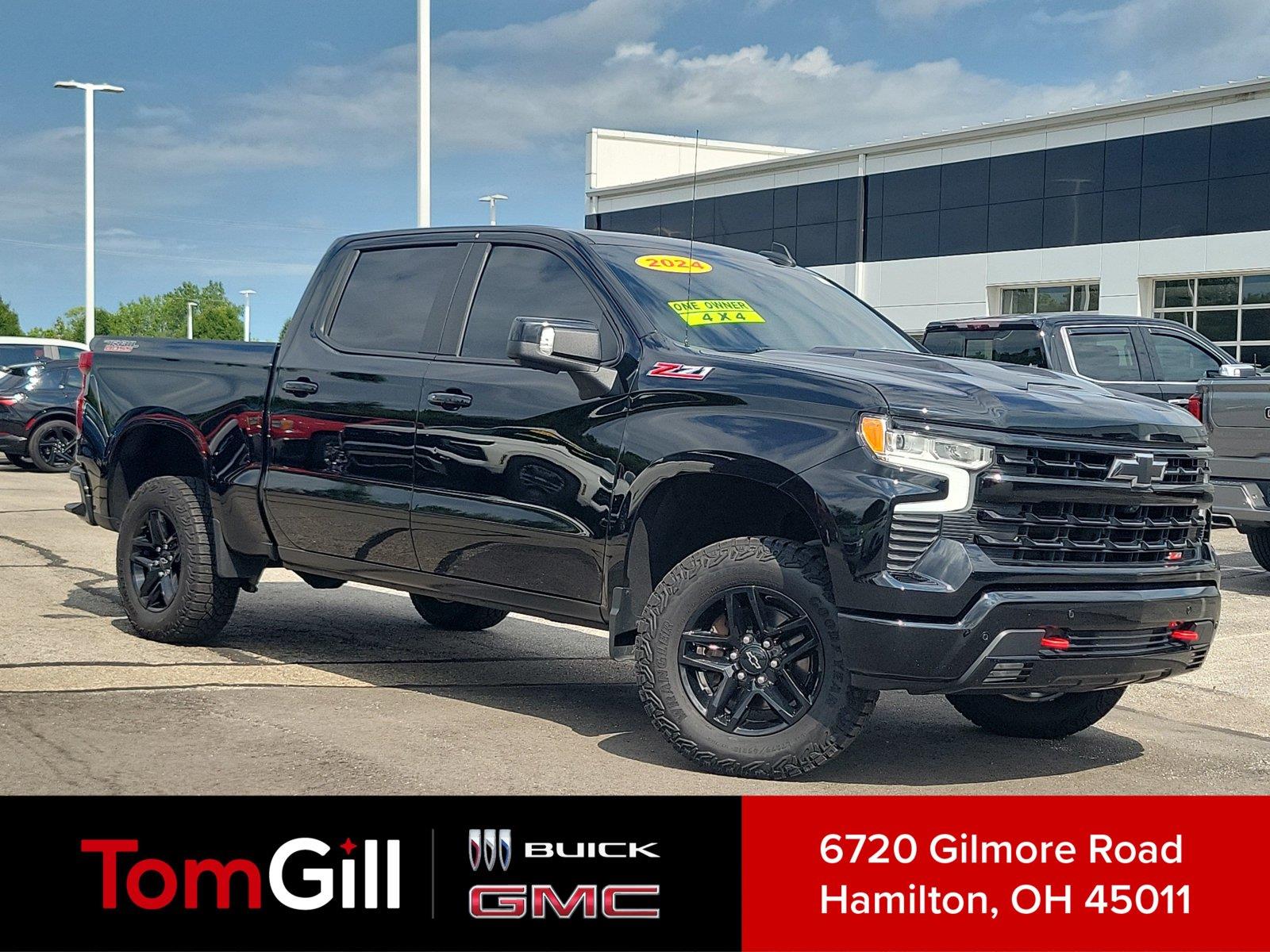 Black 2024 Chevrolet Silverado 1500 Pickup Truck Four-Wheel Drive Automatic