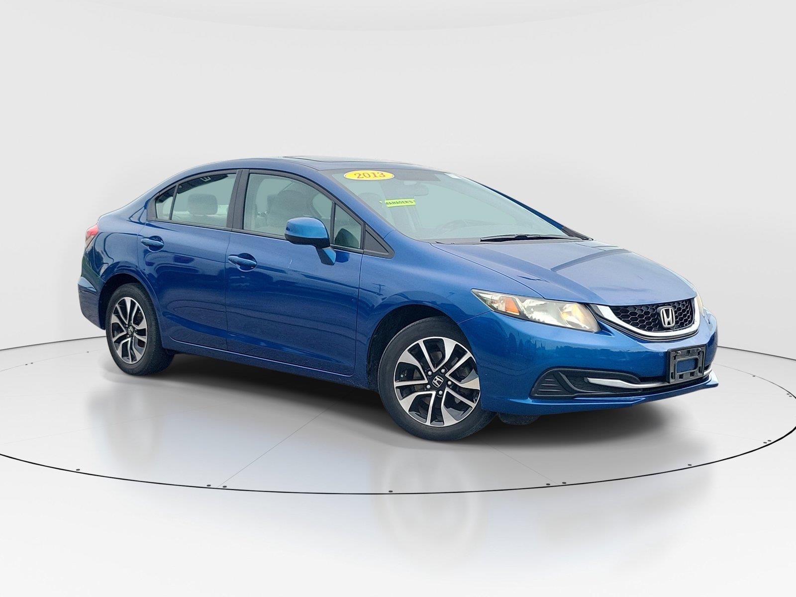 Dyno Blue Pearl 2013 Honda Civic Sedan Front-Wheel Drive Automatic