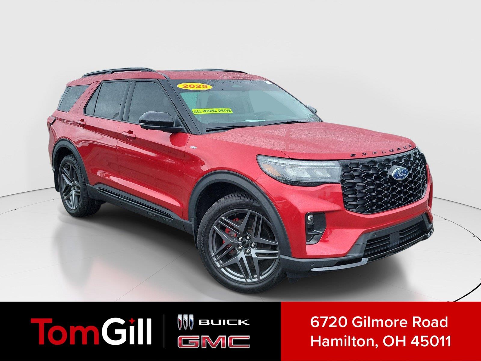 Rapid Red Metallic Tinted Clearcoat 2025 Ford Explorer SUV / Crossover All-Wheel Drive Automatic