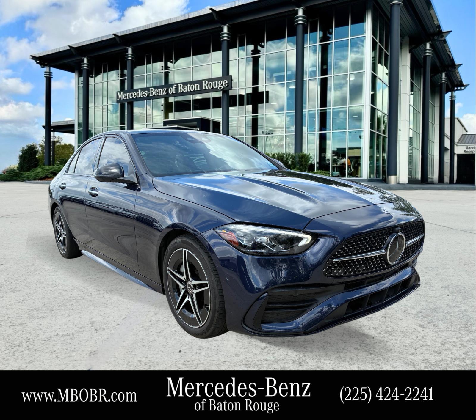 Lunar Blue Metallic 2023 Mercedes-Benz C-Class Sedan Rear-Wheel Drive Automatic
