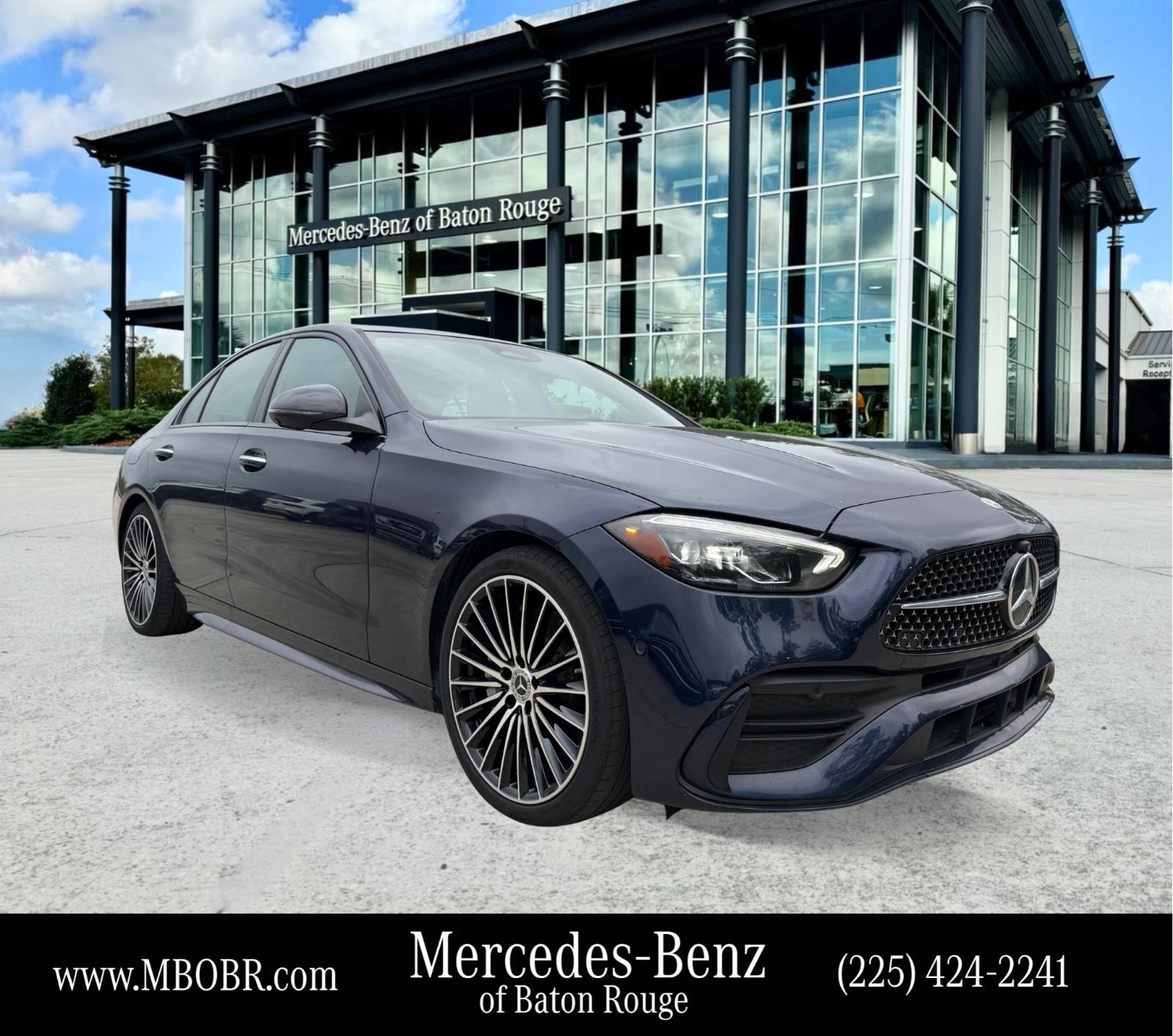 Lunar Blue Metallic 2023 Mercedes-Benz C-Class Sedan Rear-Wheel Drive Automatic