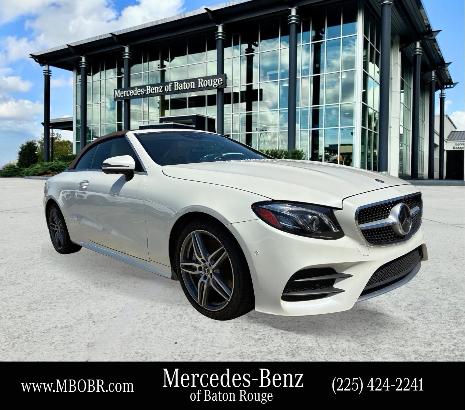 Diamond White 2018 Mercedes-Benz E-Class Convertible Rear-Wheel Drive Automatic