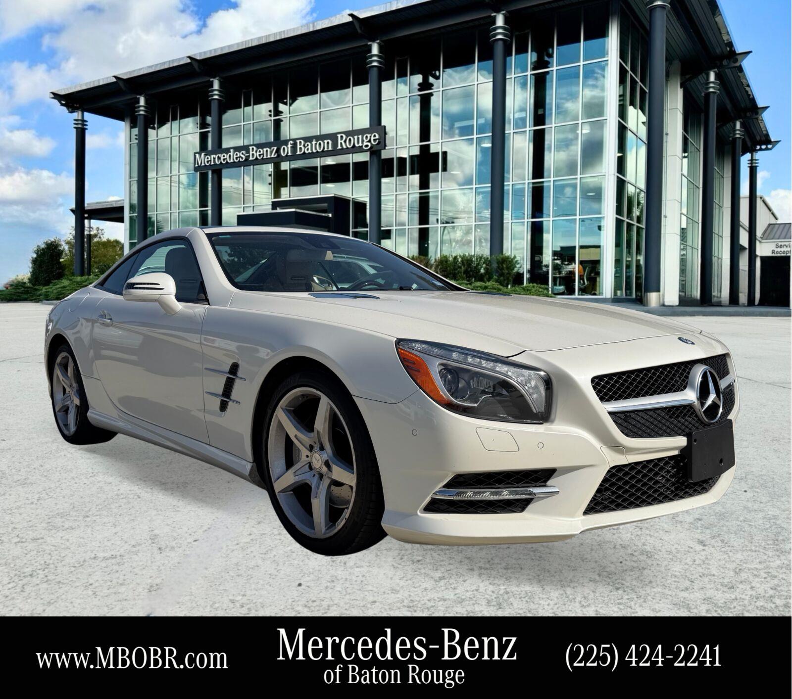 Diamond White 2014 Mercedes-Benz SL-Class Convertible Rear-Wheel Drive Automatic