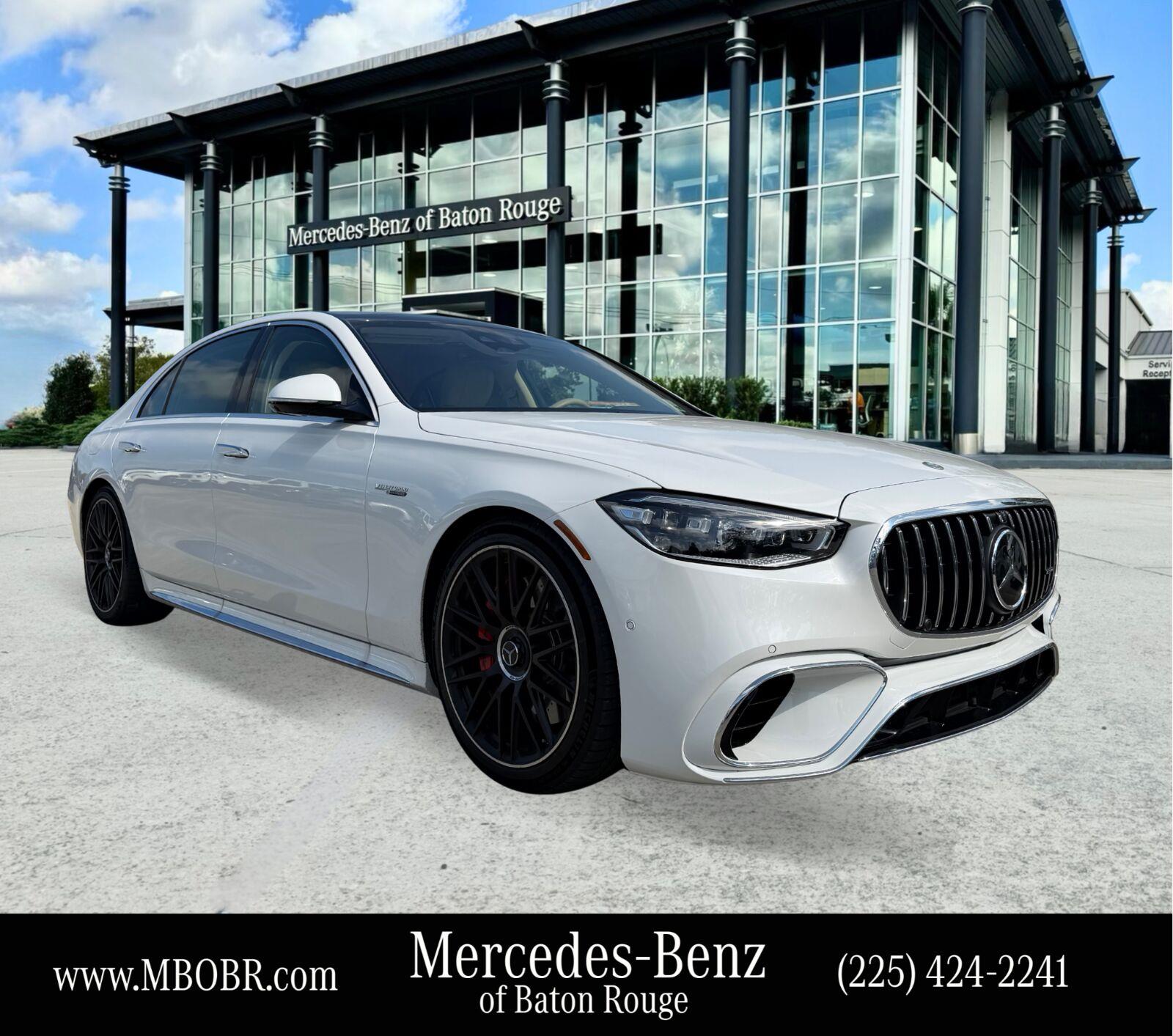 MANUFAKTUR Moonlight White Metallic 2025 Mercedes-Benz S-Class Sedan All-Wheel Drive Automatic