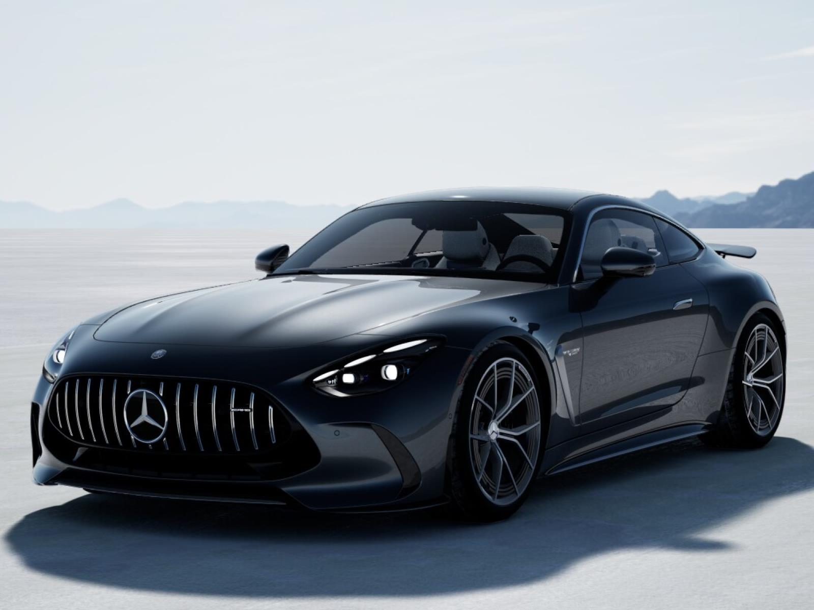 Gray (Selenite Grey Metallic) 2026 Mercedes-Benz AMG GT Coupe All-Wheel Drive Automatic