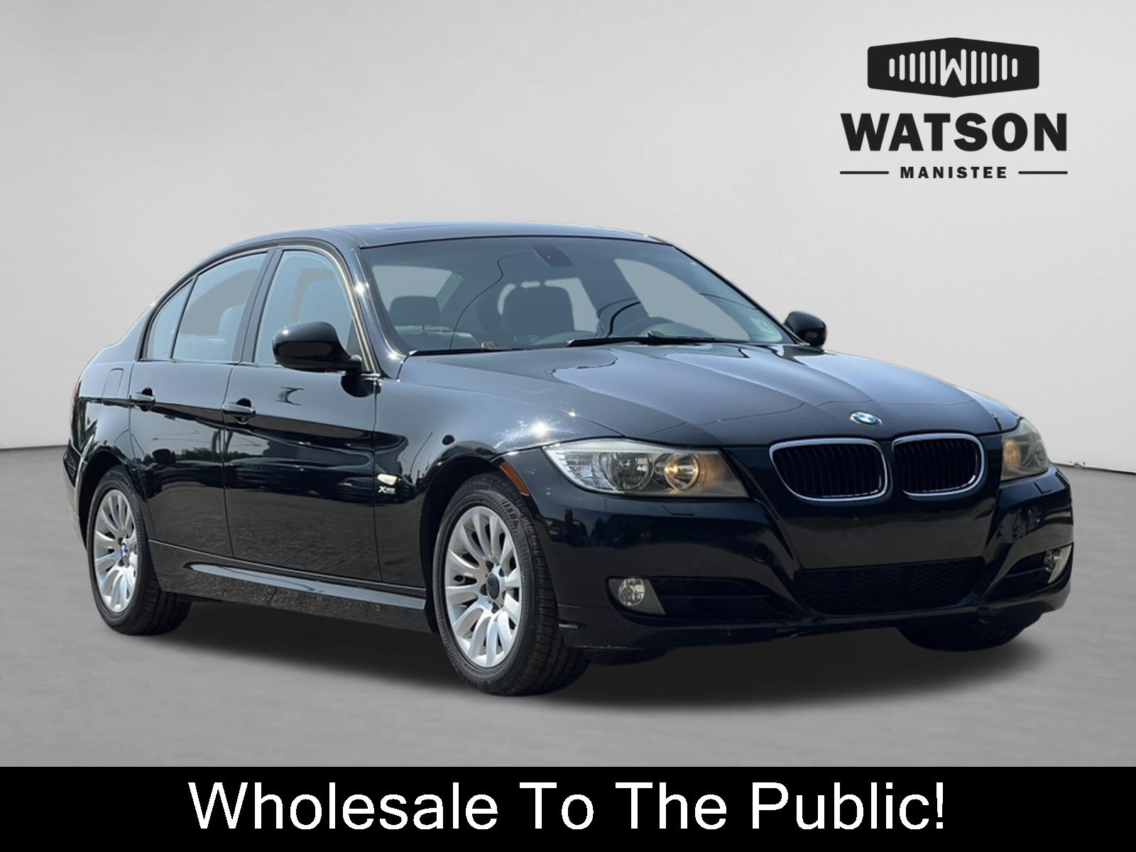Jet Black 2009 BMW 3 Series Sedan All-Wheel Drive 6-Speed Manual