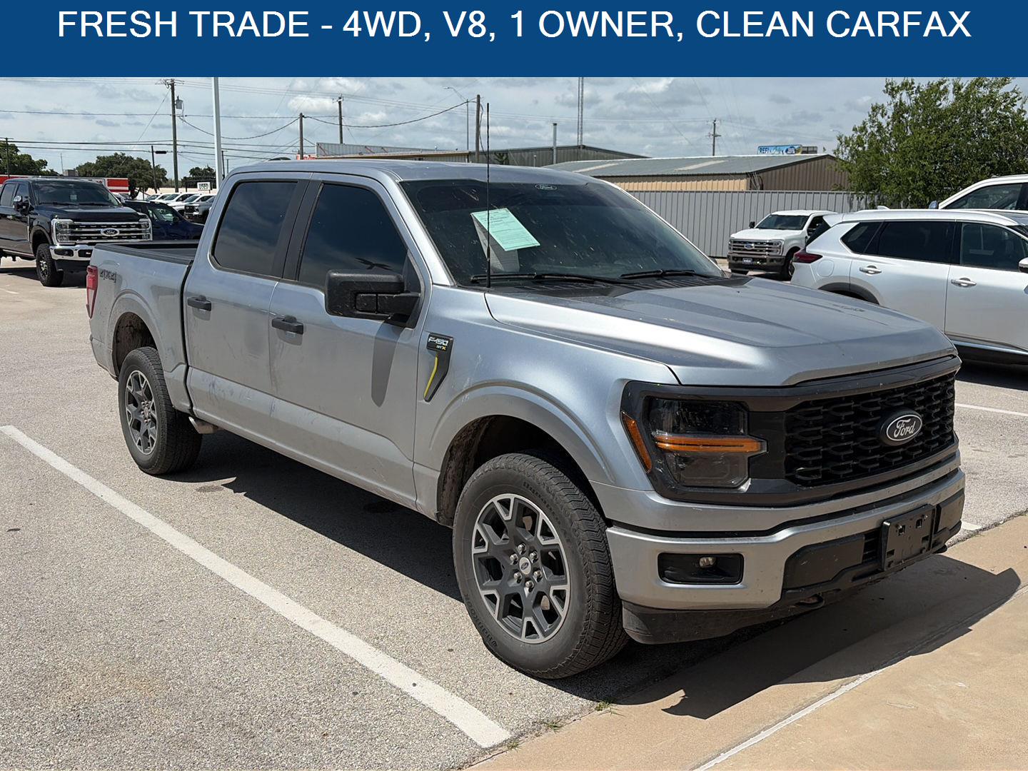 Iconic Silver Metallic 2025 Ford F-150 STX SuperCrew 4WD Pickup Truck Four-Wheel Drive 10-Speed Automatic