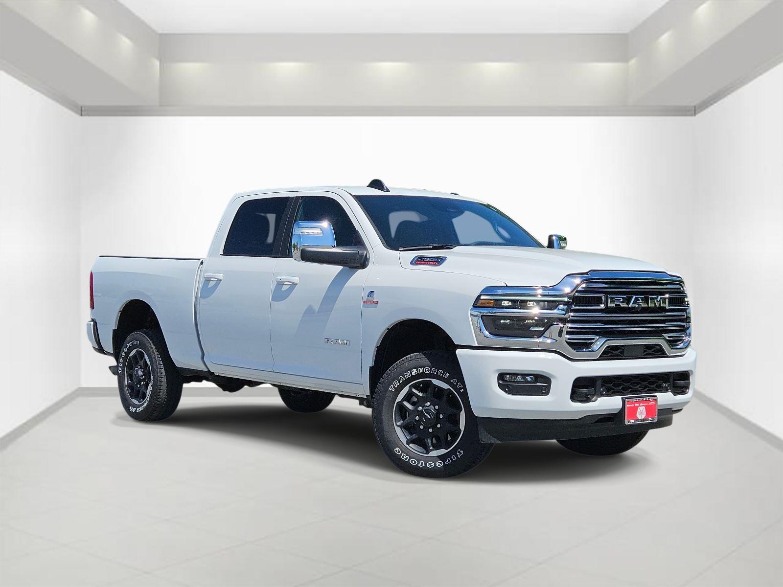 Bright White Clearcoat 2026 RAM 2500 Laramie Crew Cab 4WD Pickup Truck Four-Wheel Drive 8-Speed Automatic