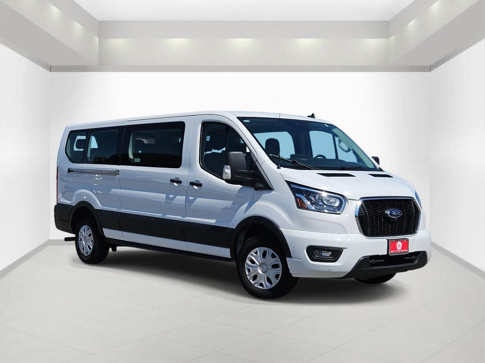 Oxford White 2023 Ford Transit Passenger 350 XLT Low Roof LB RWD Van Rear-Wheel Drive Automatic
