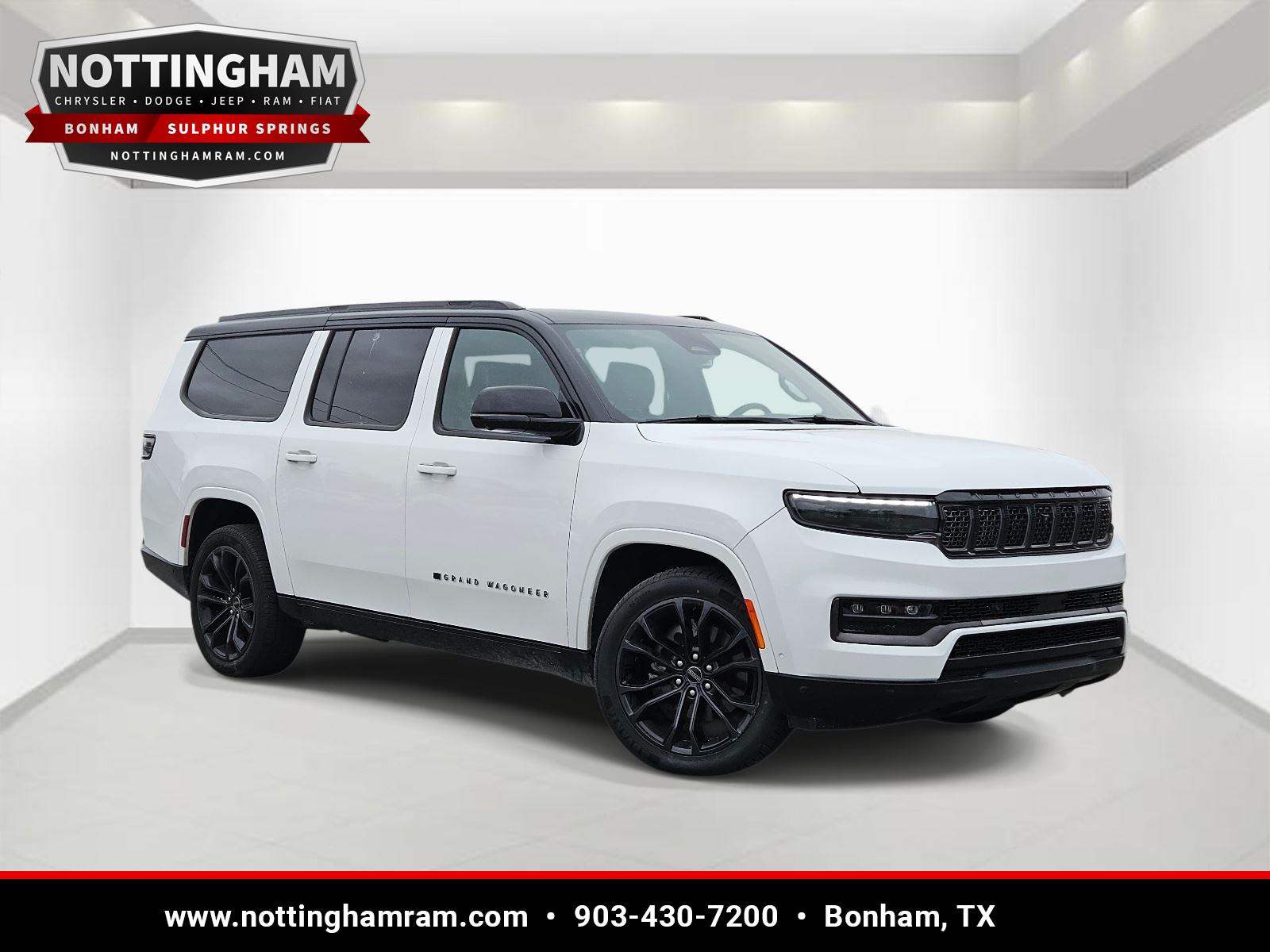 Bright White Clearcoat 2024 Jeep Grand Wagoneer L Obsidian 4WD SUV / Crossover Four-Wheel Drive 8-Speed Automatic