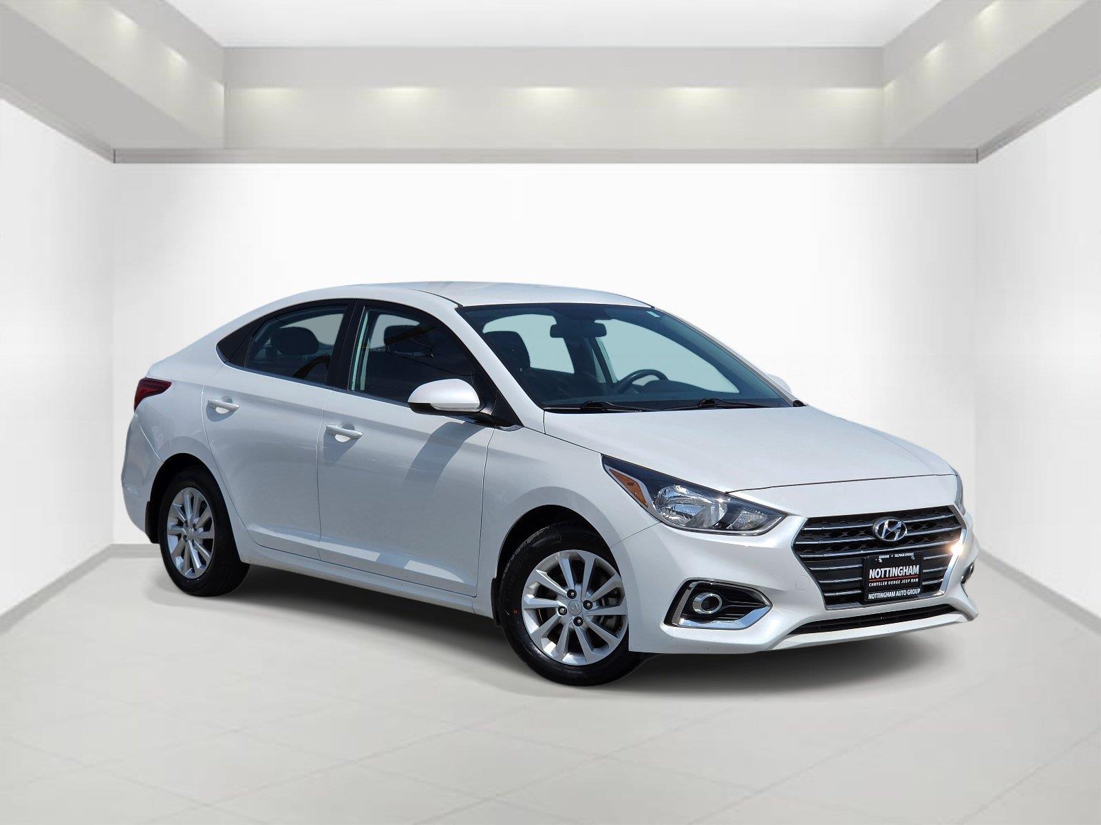 Frost White Pearl 2021 Hyundai Accent Sedan Front-Wheel Drive Continuously Variable Transmission
