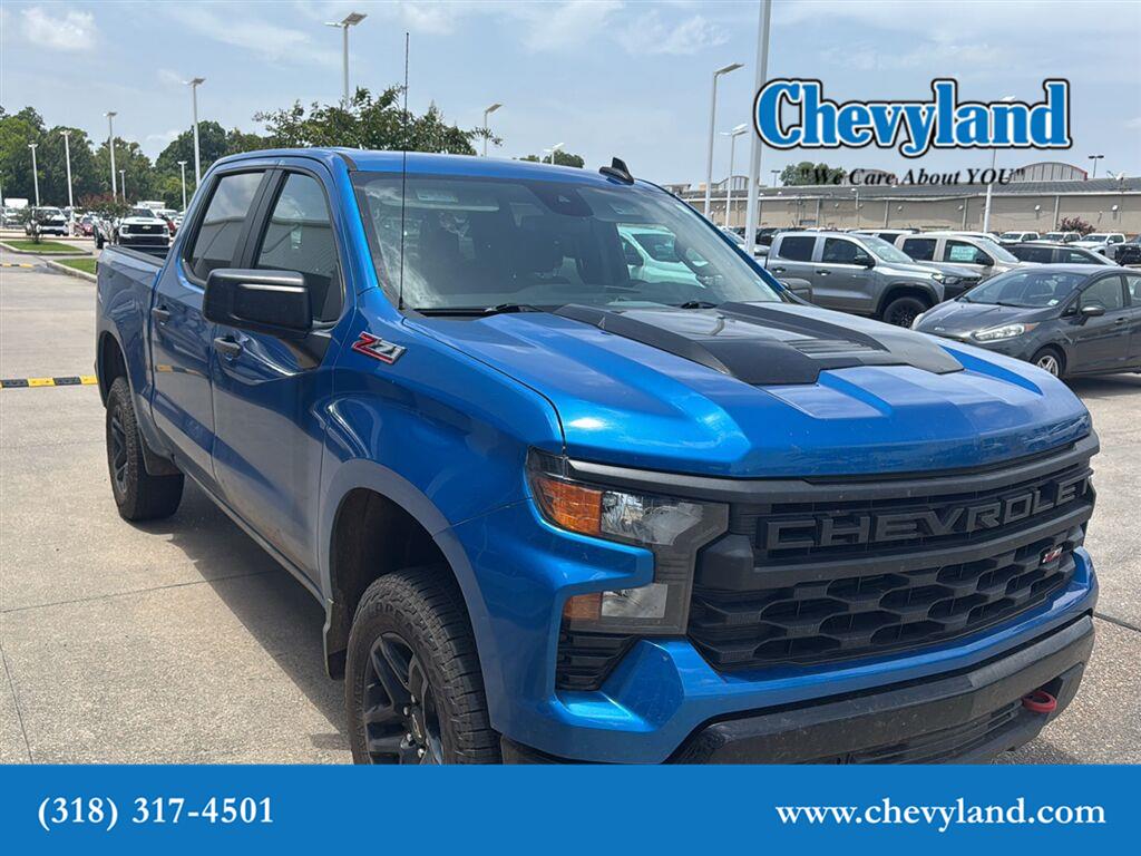 Glacier Blue Metallic 2022 Chevrolet Silverado 1500 Pickup Truck Four-Wheel Drive 8-Speed Automatic
