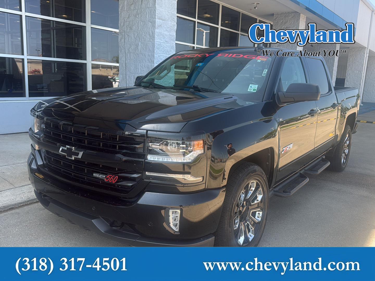 Black 2017 Chevrolet Silverado 1500 Pickup Truck Four-Wheel Drive 8-Speed Automatic
