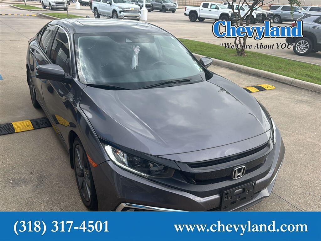 Gray (Modern Steel Metallic) 2021 Honda Civic Sedan Front-Wheel Drive Continuously Variable Transmission