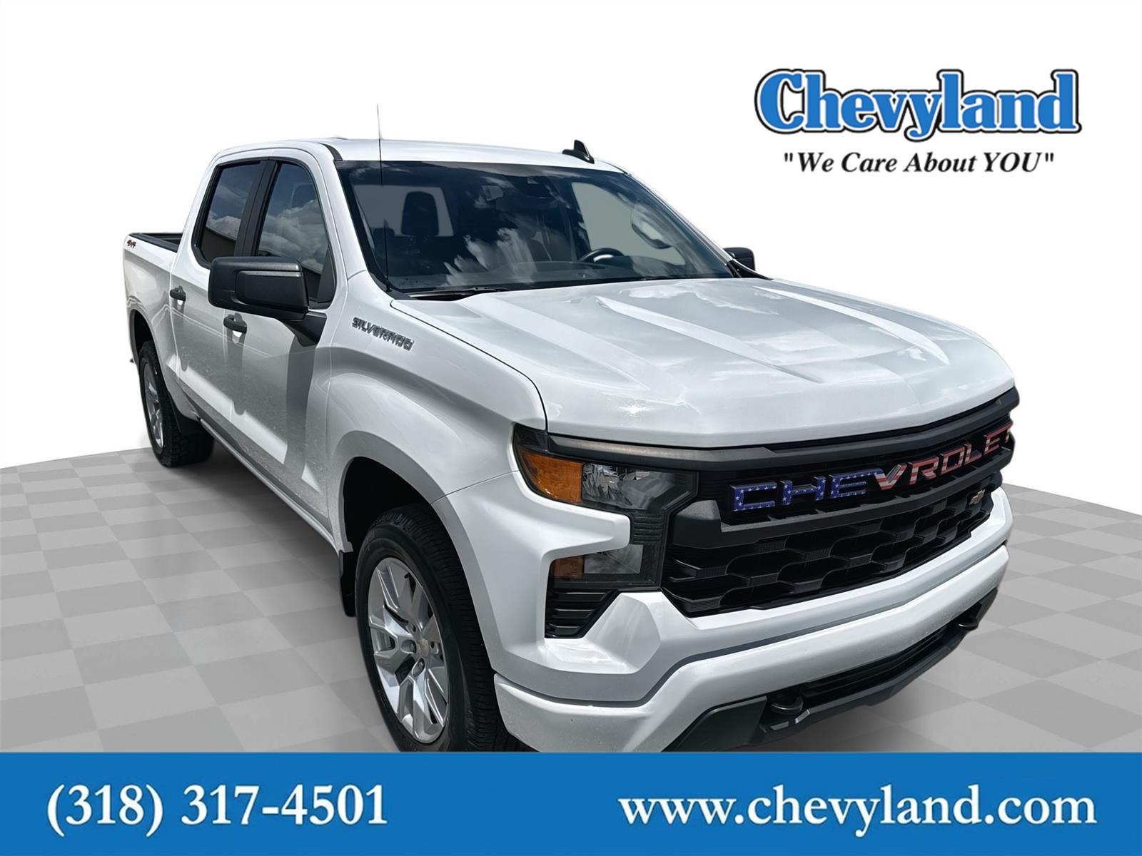 Summit White 2023 Chevrolet Silverado 1500 Pickup Truck Four-Wheel Drive 8-Speed Automatic