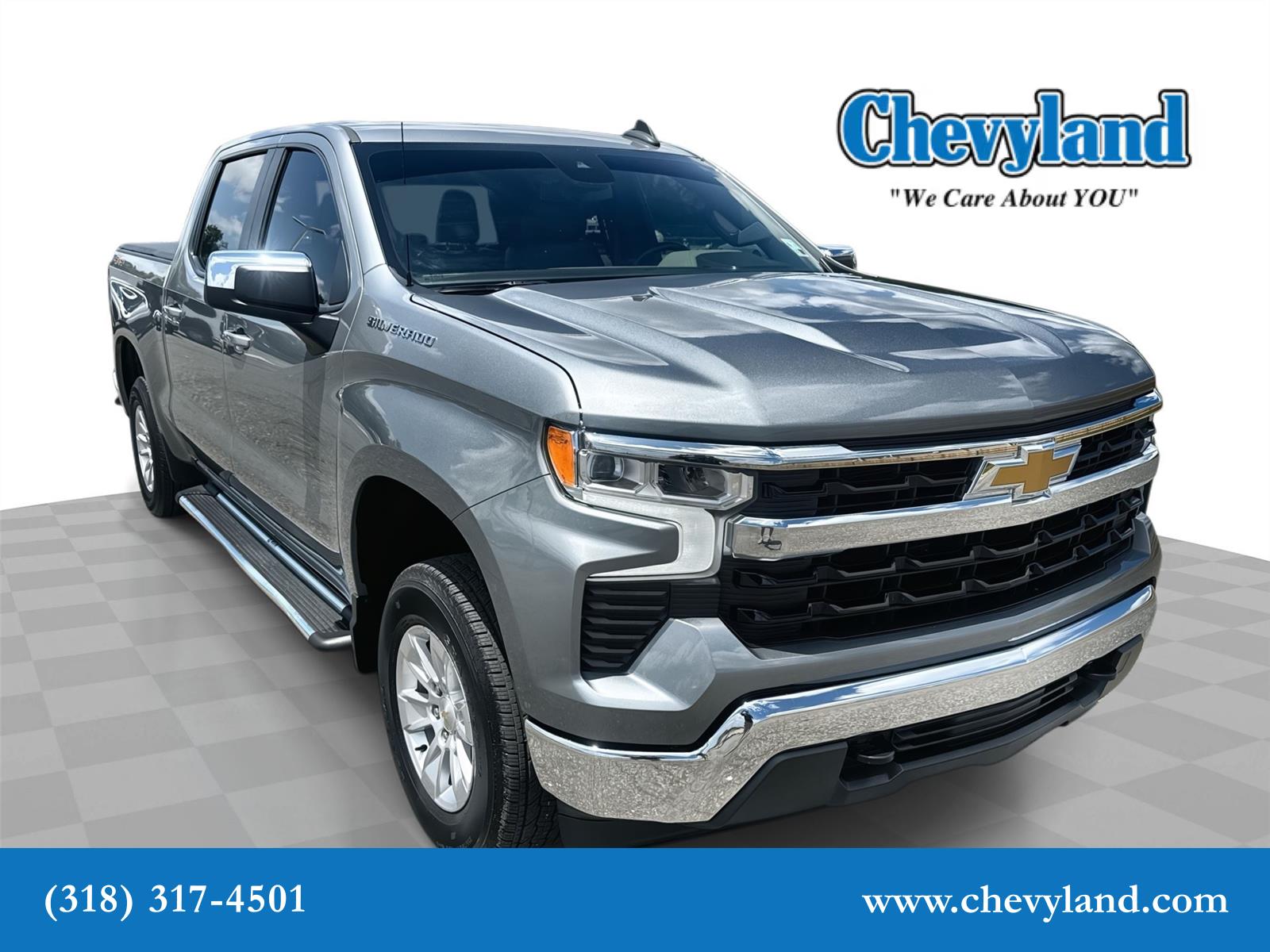 Summit White 2023 Chevrolet Silverado 1500 LT Crew Cab 4WD Pickup Truck Four-Wheel Drive 8-Speed Automatic