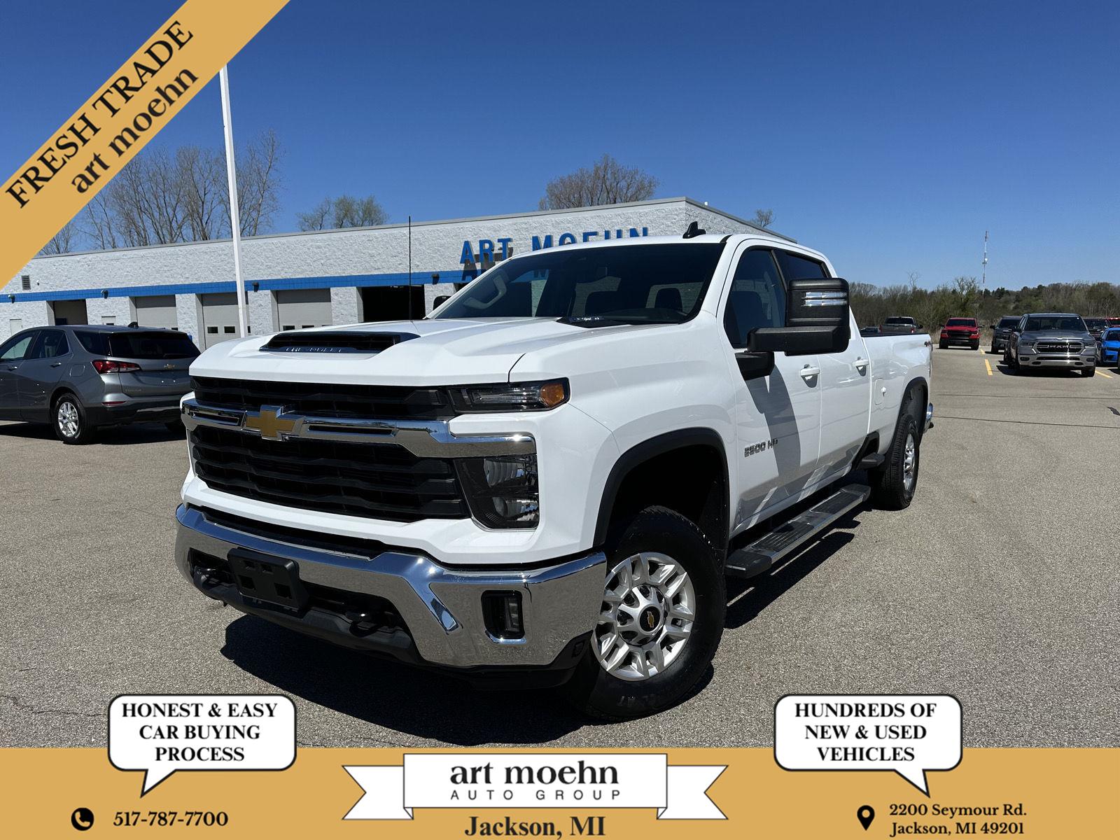 Summit White 2025 Chevrolet Silverado 2500HD LT Crew Cab 4WD Pickup Truck Four-Wheel Drive Automatic